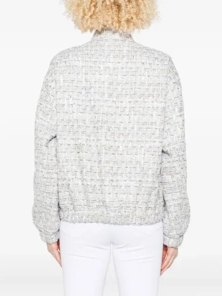 Geacă bomber Iro din tweed alb