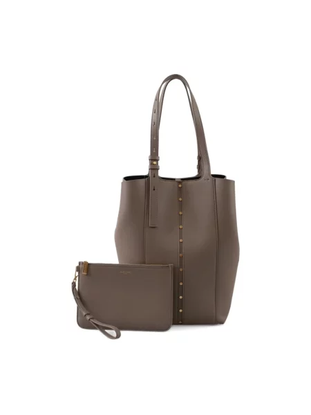 Shopperka Golden Goose skórzana beżowa