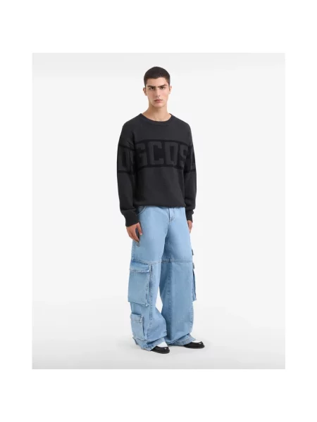Bluza Gcds wełniana z logo szara