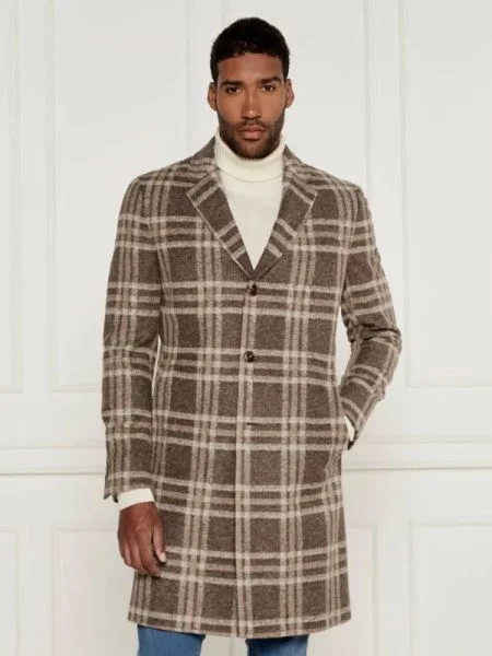 BOSS BLACK Palton H-Hyde cu adaos de lână negru