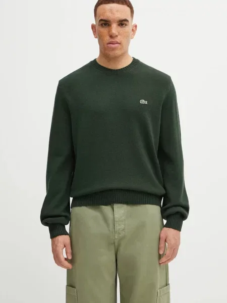 Pulover Lacoste de lână verde