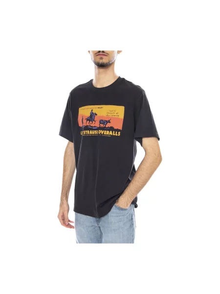Krótka koszulka Levi's z krótkim rękawem czarna