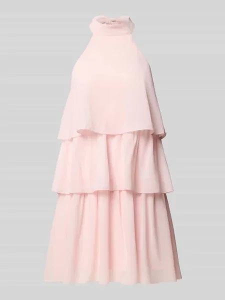 Sukienka mini z efektem stopniowania Gina Tricot różowa