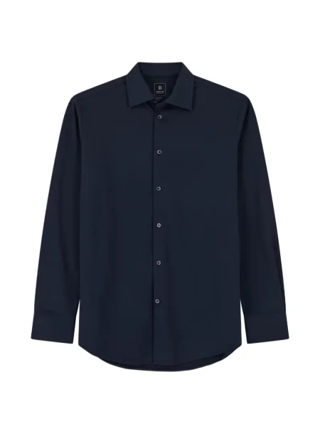 Tricou polo Boggi Milano de mătase albastru