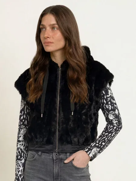 Marc Cain Vesta Z Umělé Kožešiny black new černá