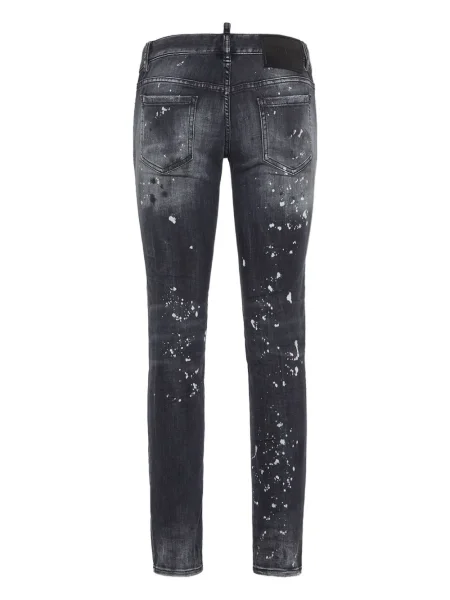 Blugi Dsquared2 zdrențuiți negru