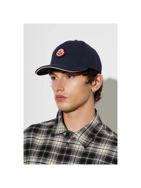 Czapka z daszkiem Moncler niebieska