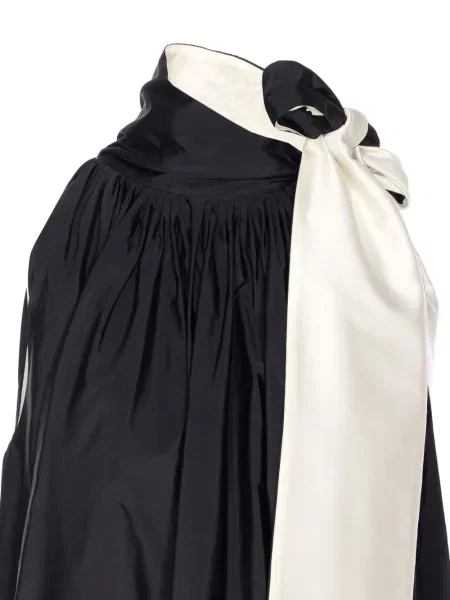 Rochie Max Mara cu funde cu gât halter de costum negru