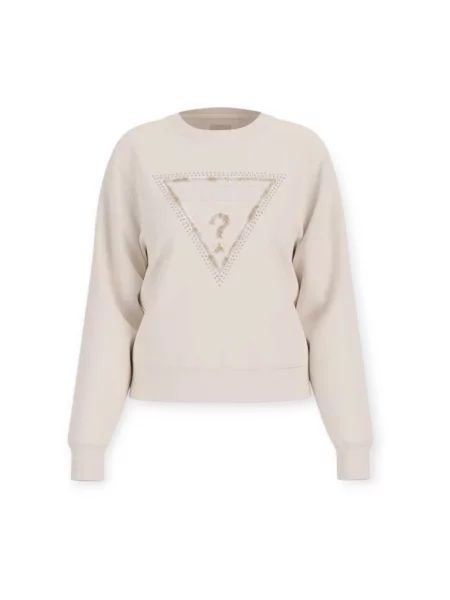Bluza z kapturem Guess z kapturem beżowa