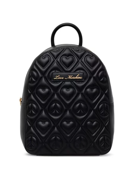 Prošiven ruksak Love Moschino s uzorkom srca crna