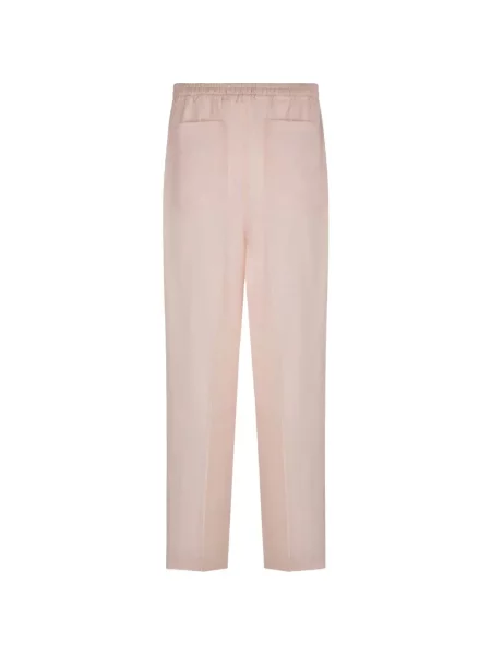 Pantaloni Umit Benan de mătase roz