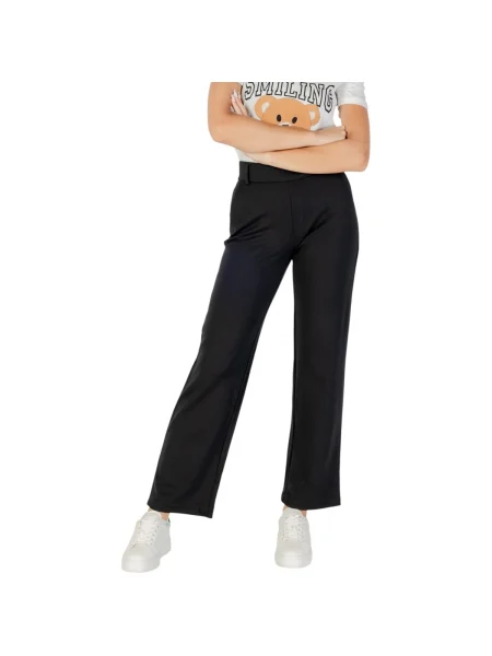ONLY nohavice Poptrash Straight Fit čierna