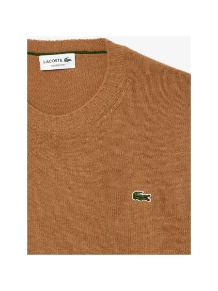 Lacoste sweter damski wełniany beżowy