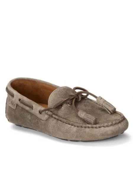 Замшеві мокасини Polo Ralph Lauren Anders Tie коричневі