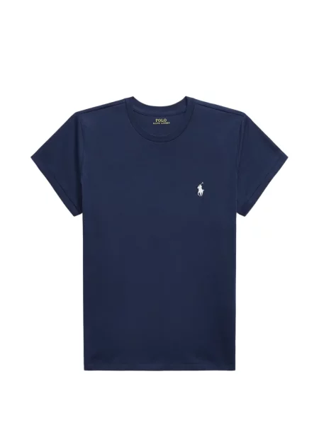 Fleece polo Polo Ralph Lauren με κέντημα με λαιμόκοψη v κόκκινο