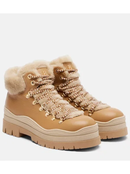 Cizme scurte Bogner din piele bej