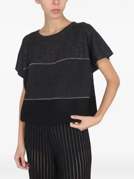 Tricou Fabiana Filippi de lână cu dungi gri