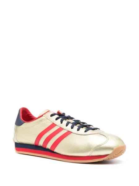 Haftowane sneakersy Adidas Adilette skórzane białe