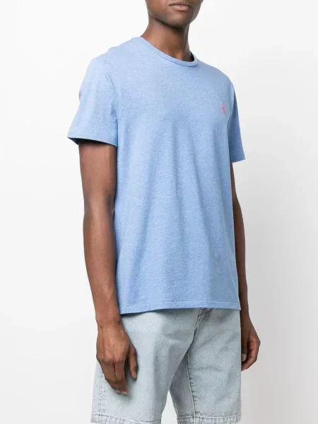 Ilgas marškinėliai Polo Ralph Lauren apvaliu kaklu mėlyna