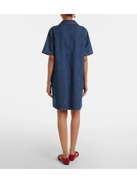 Rochie din denim Valentino albastru