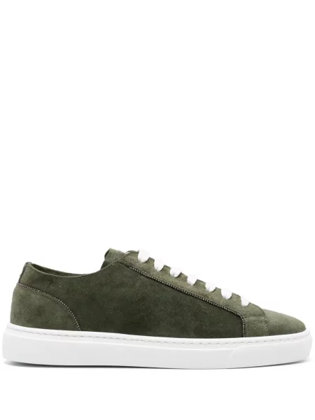 Sneakerși Doucal's din piele de căprioară verde