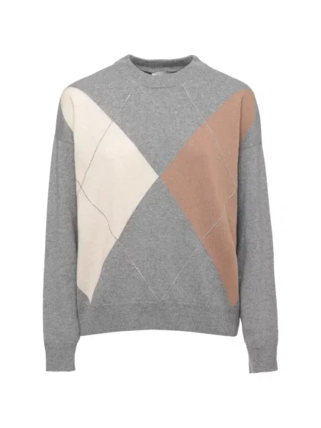Colier Peserico cu model argyle gri
