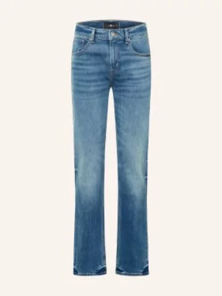 7 For All Mankind Jeansy The Straight O Kroju Prostym blau niebieskie