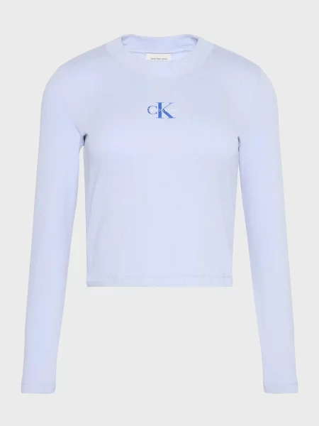 Лонгслів Calvin Klein Jeans блакитний