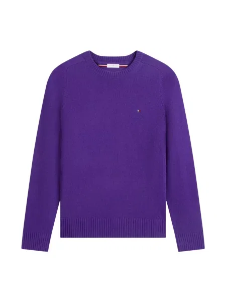 Sweter Tommy Hilfiger wełniany fioletowy