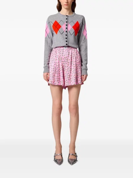 Pantaloni scurți Msgm cu model floral cu imagine roz