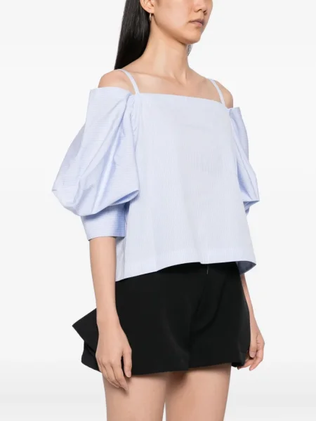 Top Sacai cu dungi albastru