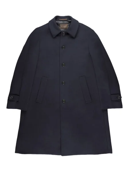 Sacou Slowear de lână cu buzunare cu clapetă albastru