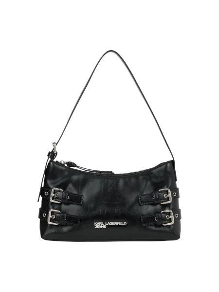 Torebka Karl Lagerfeld na sprzączkę czarna