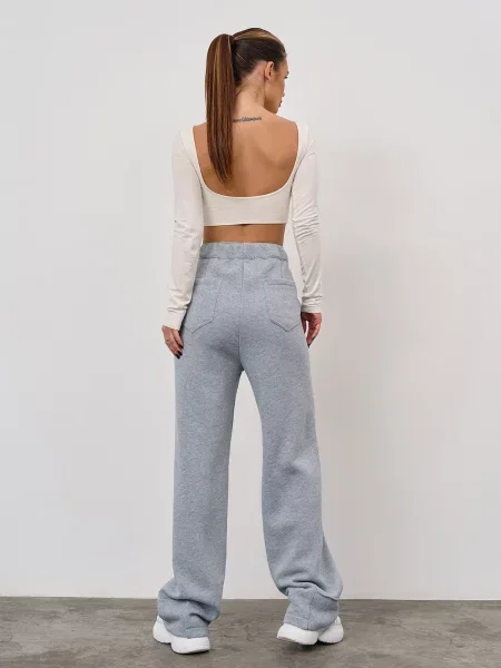 Штани спортивні ISSA Plus світло-сірий комбінований верх сірі
