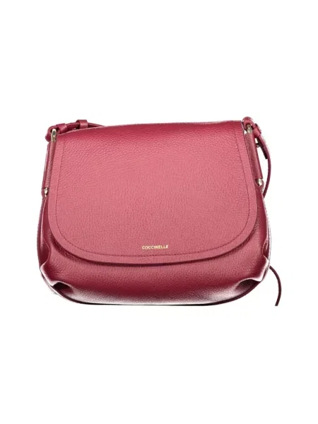 Torebka skórzana Coccinelle skórzana fioletowa