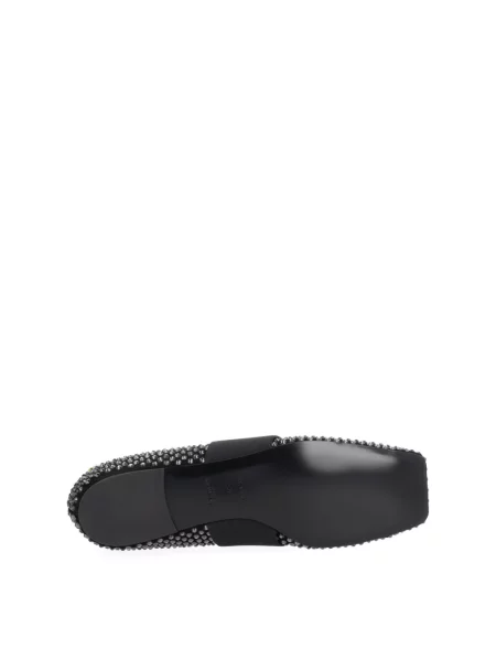 Balerinki Givenchy z kwadratowym noskiem czarne