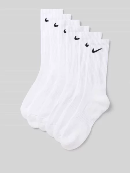 Skarpety z mieszanka bawełny w zestaw 6 par Nike białe