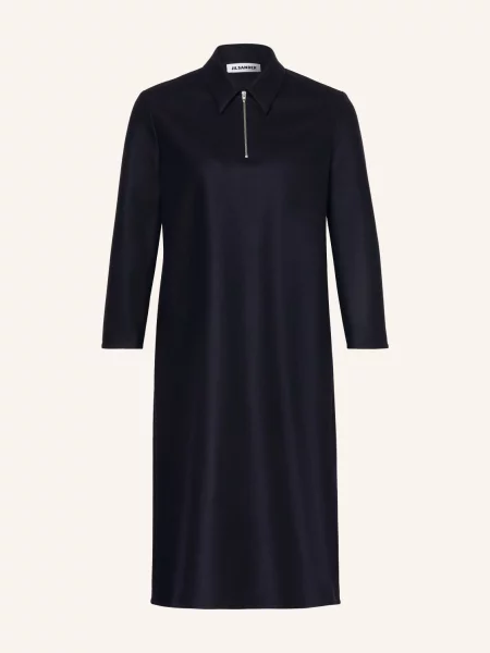 Jil Sander Šaty S Rukávy tmavě modrá