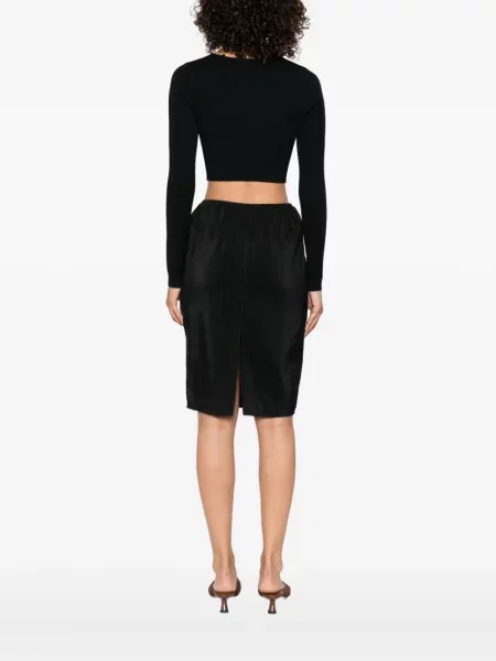 Cardigan Nanushka cu volane negru