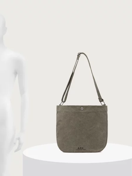 A.P.C. Чанта за пазаруване женска Besace Journal зелено