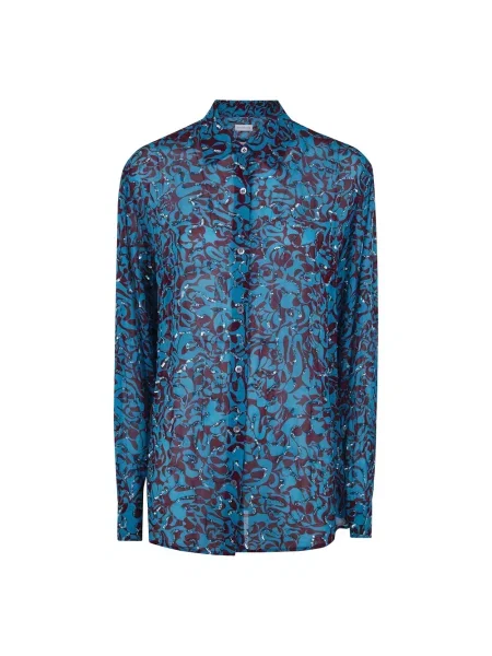 Koszula Dries Van Noten niebieska