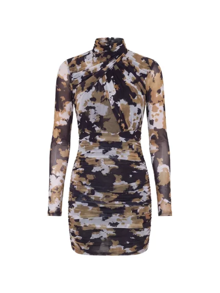 Rochie mini Nicholas cu imagine cu imprimeu abstract negru