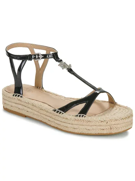 Espadrile Lauren Ralph Lauren brez pet črna