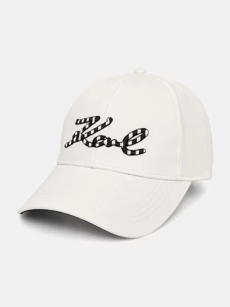 Karl Lagerfeld șapcă pentru femei din K/SIGNATURE alb