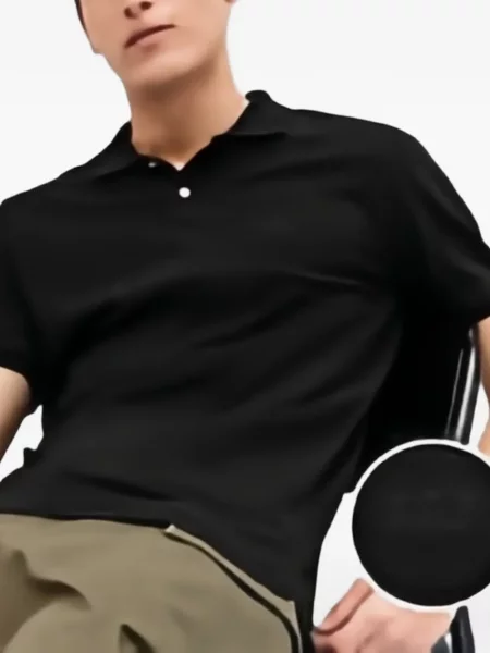 Tricou polo Gap cu autograf negru