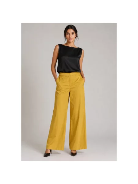 Spodnie Max Mara Studio żółte