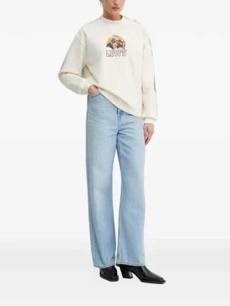 Curea Levi's® cu broderie cu cataramă cu dungi albastru