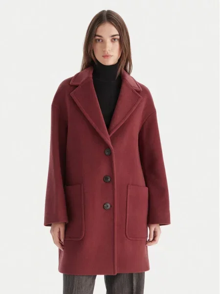 MAX&Co. Volneni plašč Bordo rdeča