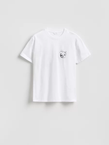 Reserved MEN`S T-SHIRT кремовий 