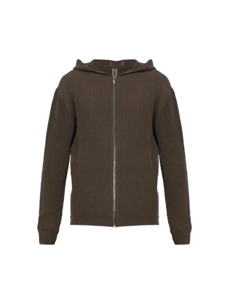 Bluza rozpinana Rick Owens wełniana brązowa